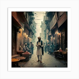 Man In A Market Art Print