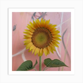 Sunflower pink Art Print