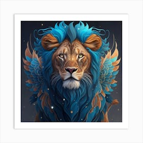 Lion With Wings Art Print