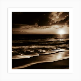 Sunset At The Beach 616 Art Print