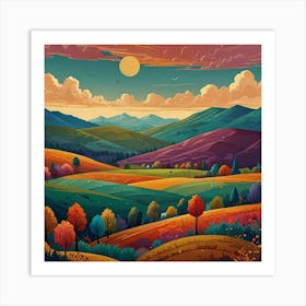 Landscape Painting 2 Art Print