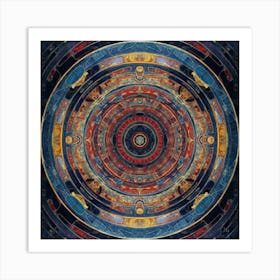 Aztec Calendar Art Print