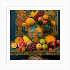 Chinese Fruit Art Print