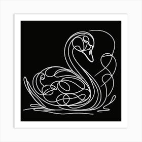 Swan Picasso style 10 Art Print