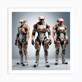 Futuristic Warriors 1 Art Print