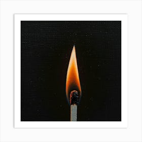 Match On A Black Background Art Print