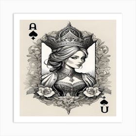 Queen Of Spades Art Print