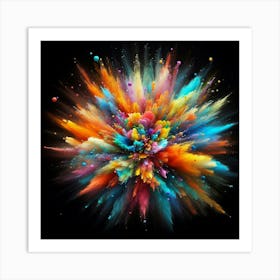 Colorful Powder Explosion 8 Art Print