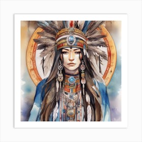 Native American Beauty Art Print