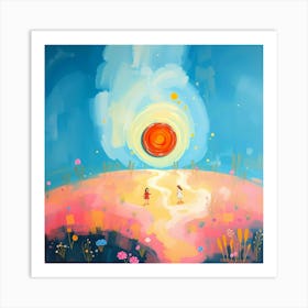 Sun And The Moon 2 Art Print