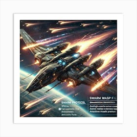 Void Wasp Fighter Swarm Protocol Art Print