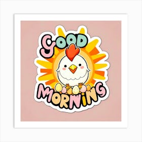 Good Morning Sticker Art Print