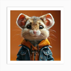Mouse In A Jacket Art Print