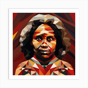 Geometric Australian Aboriginal Woman 03 Art Print