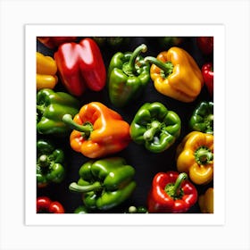 Colorful Peppers 28 Art Print