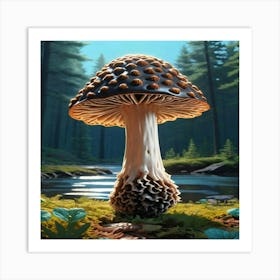 Mushroom In The Forest 2 Art Print