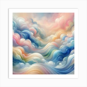 Abstract Clouds In The Sky Art Print