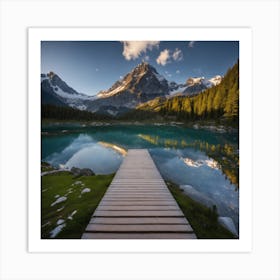 Lake In The Mountains Art Print