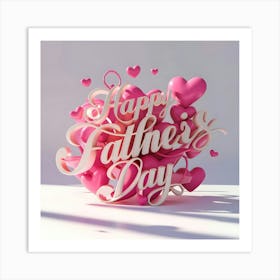 Happy Father'S Day card with flowers Art Print