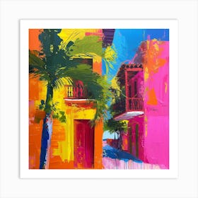 Abstract Travel Collection Cartagena Colombia 1 Art Print