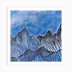 Mountain Range Art Print