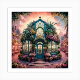 A Stunning And Vivid Greenhouse Square Art Piece W G9yg8zkztxsetmal3nla Q M8xpptdjt Kd5pxlbl1h G Art Print