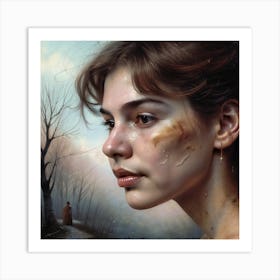 'The Girl In The Woods' Art Print