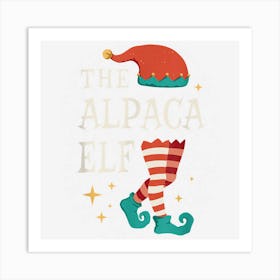 The Alpaca Elf Cute Ugly Christmas Sweater Family Art Print