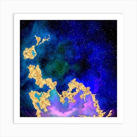 100 Nebulas in Space with Stars Abstract n.059 Art Print