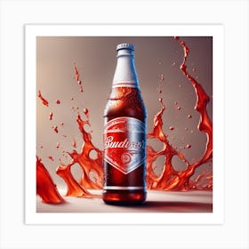 Budweiser Beer Bottle 1 Art Print