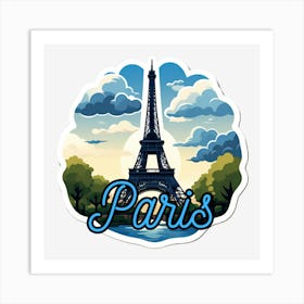 Paris Sticker Art Print