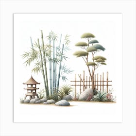 Bamboo 9 Art Print