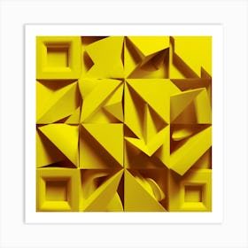 Yellow Squares 4 Art Print