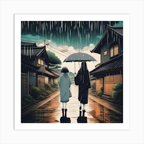 Rainy Day Umbrella Art Print