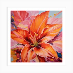 Flower of Hippeastrum 4 Art Print