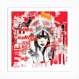 Irne Fashion Woman GRaffiti Art Print