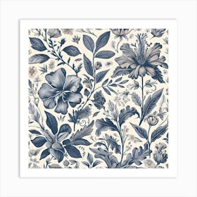 Floral Wallpaper Art Print