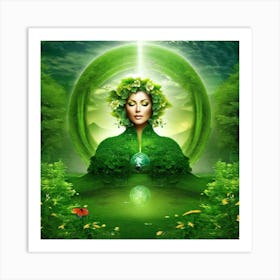 Green Goddess Art Print