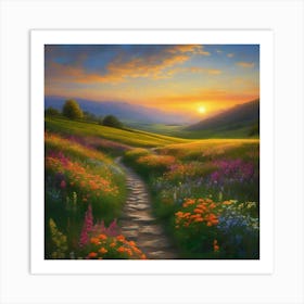 Path To the Sunset Art Print