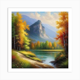 Autumn By The River 2 Art Print