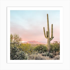 Desert Sunset 1 Square Art Print