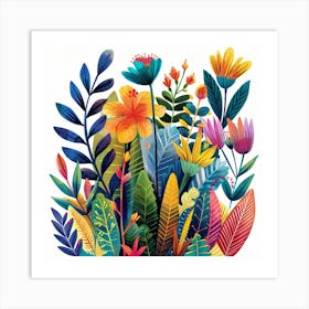 Colorful Flowers 6 Art Print