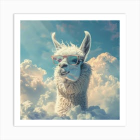 Llama In Sunglasses 2 Art Print