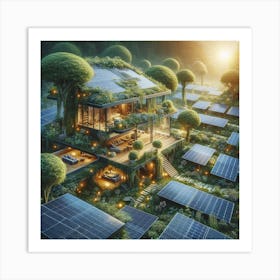 Solar House In The Forest 1 Art Print