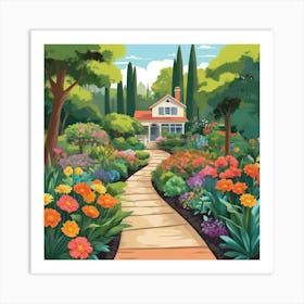 Garden Path 3 Art Print