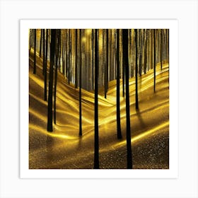 Golden Forest 5 Art Print