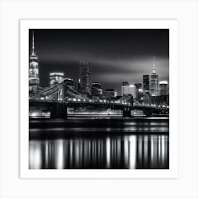 New York City At Night 10 Art Print