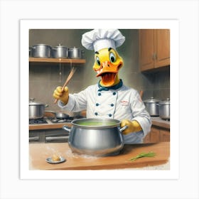 Chef Duck 11 Art Print