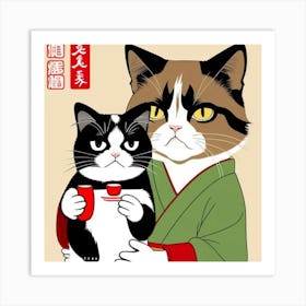 Chinese New Year Cat Art Print