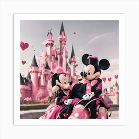 Mickey And Minnie Art Print